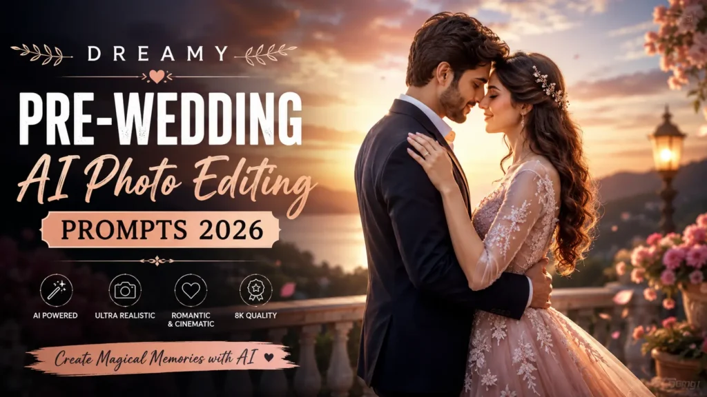 Dreamy Pre-Wedding AI Photo Editing Prompts