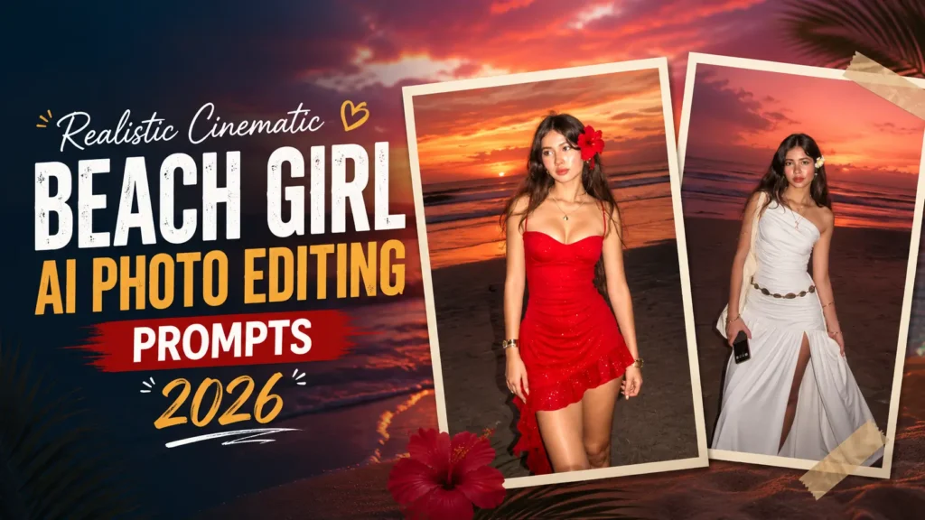  Cinematic Beach Girl AI Photo Editing Prompts