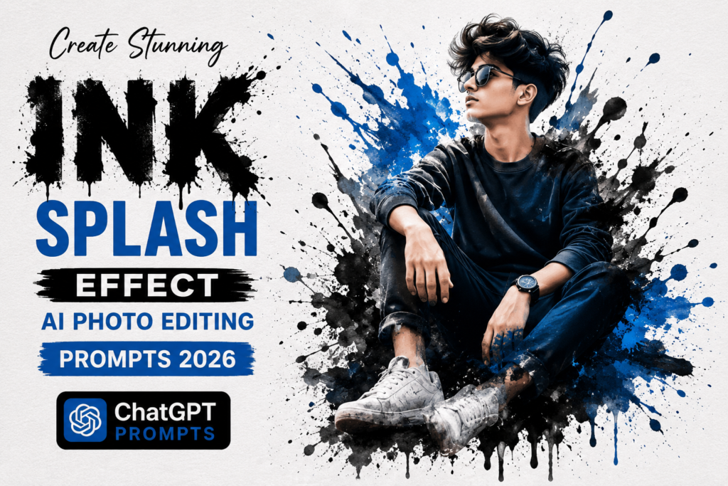 Ink Splash Effect AI Photo Editing Prompts 2026 | ChatGpt Prompts
