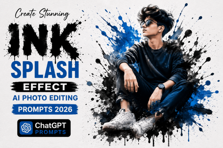Ink Splash Effect AI Photo Editing Prompts 2026 | ChatGpt Prompts