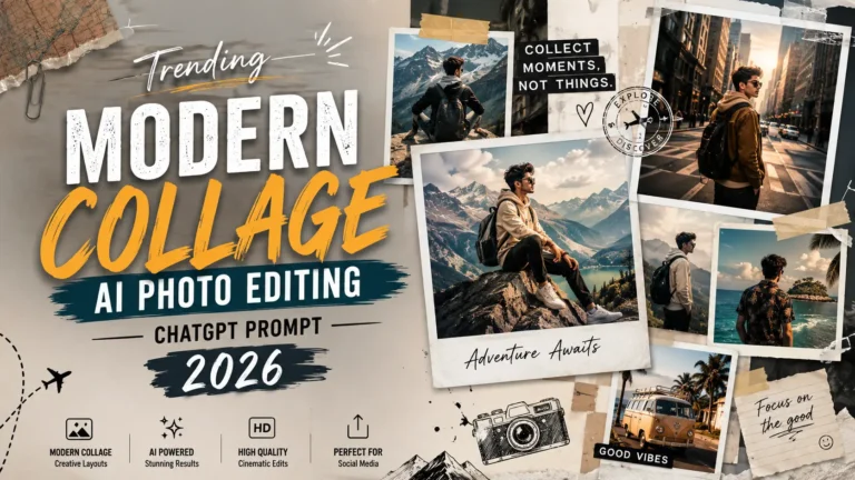 Trending Modern Collage AI Photo Editing ChatGPT Prompt 2026