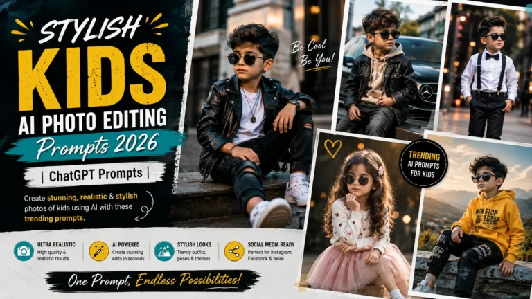 Stylish Kids AI Photo Editing Prompts
