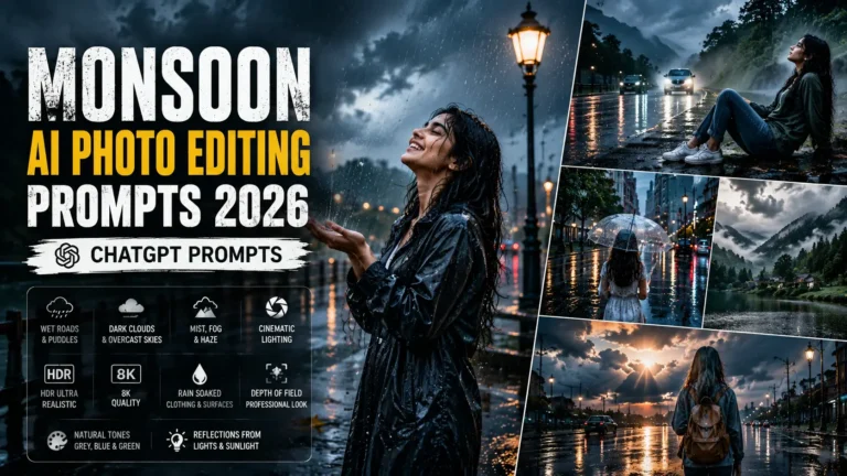Monsoon AI Photo Editing Prompts 2026 | ChatGPT Prompts