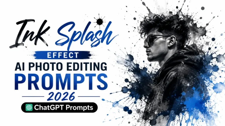Ink Splash Effect AI Photo Editing Prompts 2026 | ChatGpt Prompts