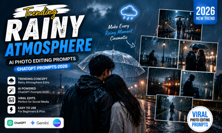 Trending Rainy Atmosphere AI Photo Editing Prompts 2026