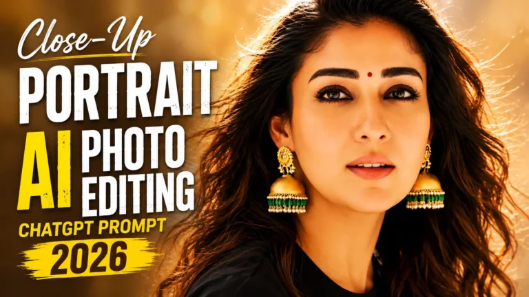 Viral Close-Up Portrait AI Photo Editing ChatGPT Prompt 2026