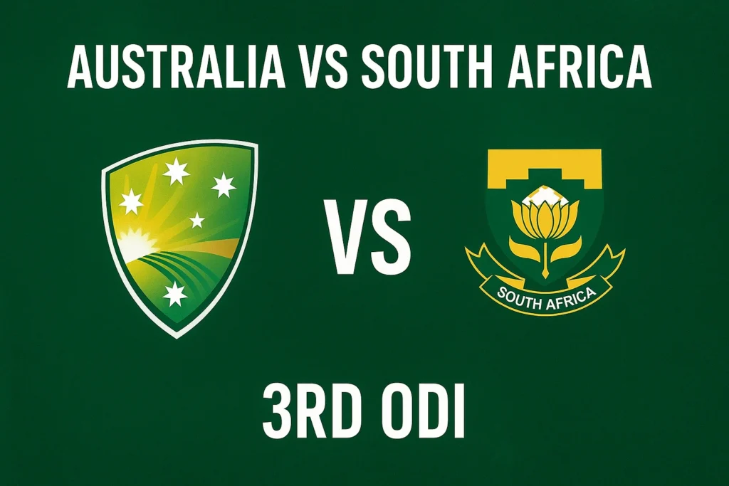 AUS vs SA 3rd ODI 2025: लाइव स्ट्रीमिंग, समय, स्कोर और पूरी जानकारी