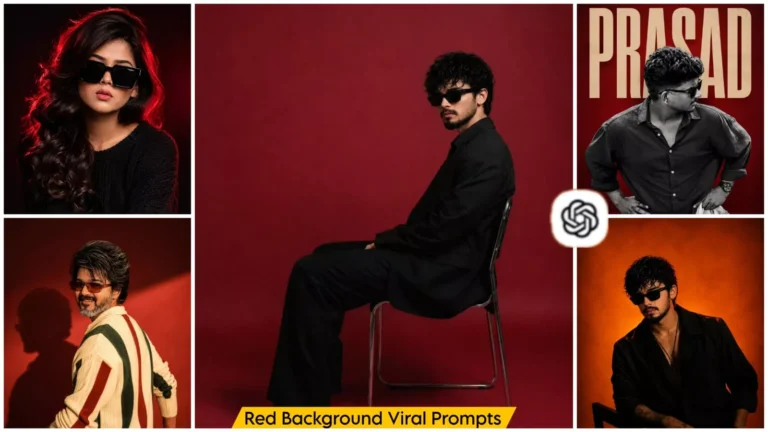 Viral Red Background AI Photo Editing