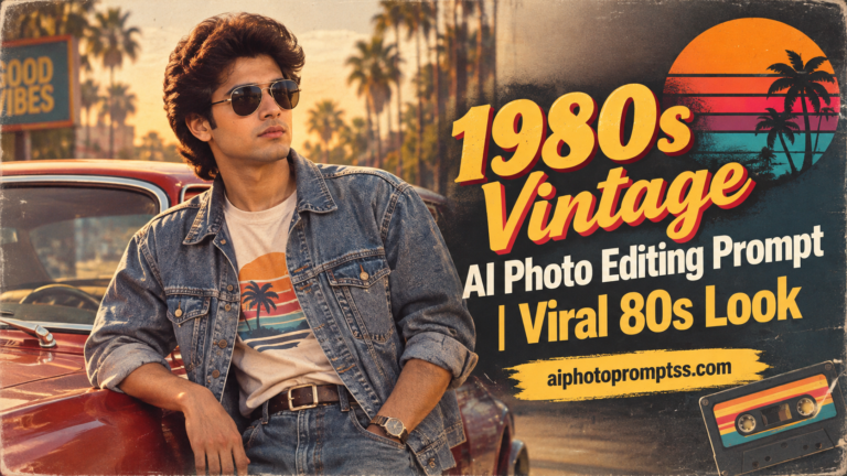 1980s Vintage AI Photo Editing Prompt | Viral 80s Look